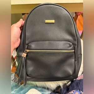 Aldo Black Textured Bag with Gold Accent